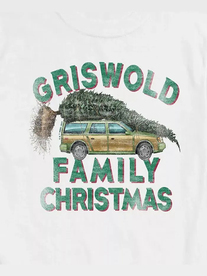 Мужская футболка с коротким рукавом National Lampoon's Christmas Vacation Griswold AIRWAVES — изображение 3 из 3, белый