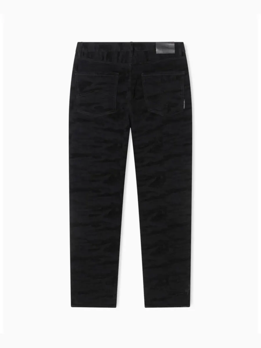 A|X Armani Exchange Мужские джинсы J82 свободного кроя с зауженными штанинами, камуфляжной — изображение 3 из 4, черный