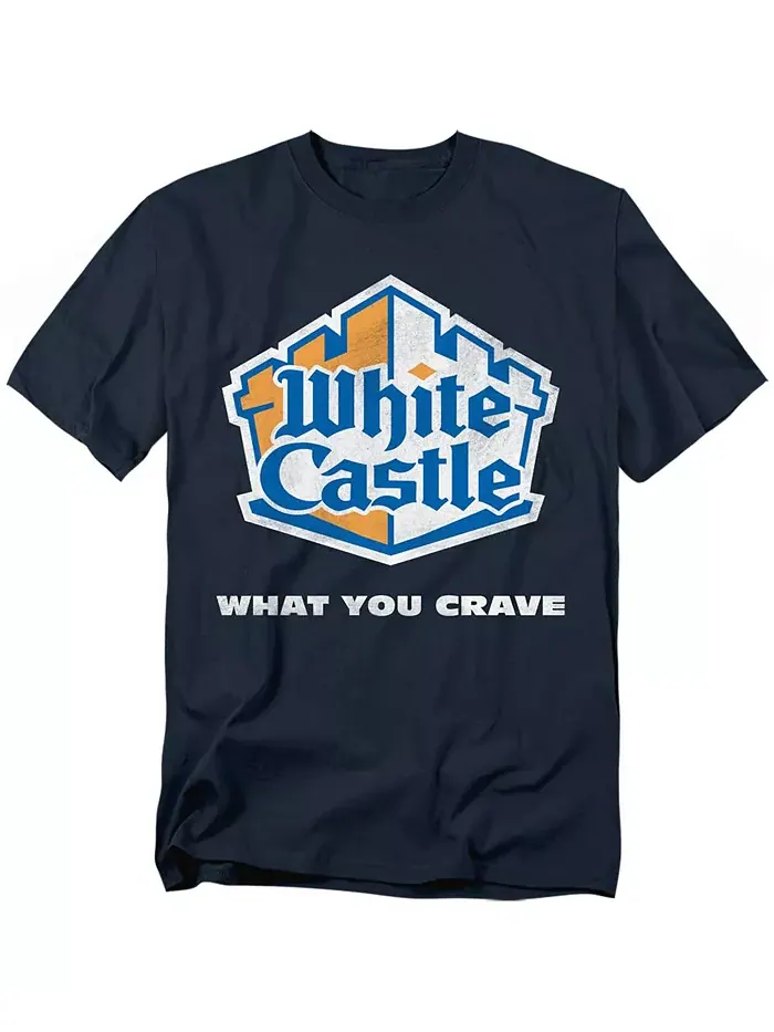 Мужская футболка с потертым логотипом White Castle — синий