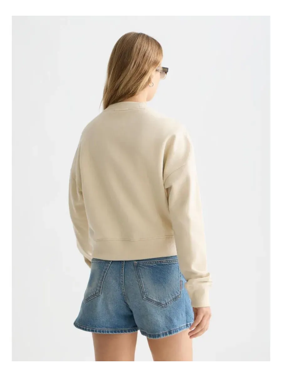 Свитшот свободного кроя с вышивкой Great Things Ahead of You SCOTCH & SODA — изображение 3 из 6, туманный