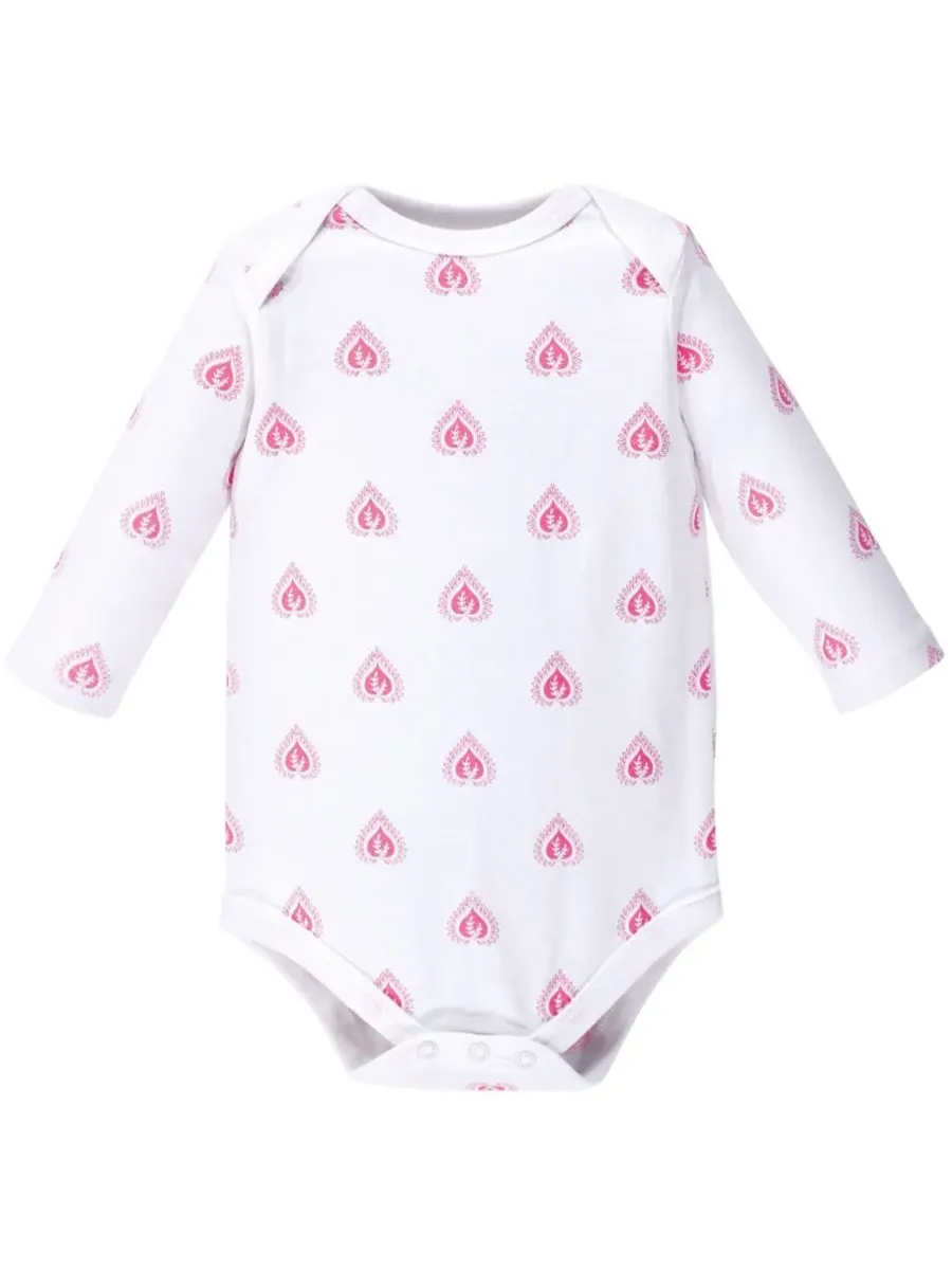 Хлопковые боди с длинными рукавами, комплект из 5 штук с рисунком слона Hudson Baby, Bird Cage — изображение 4 из 4