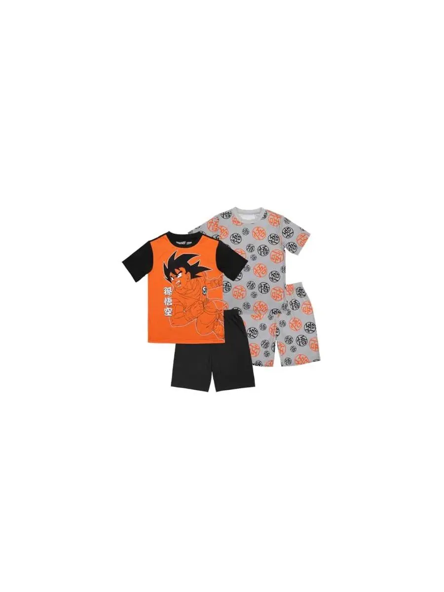 Комплект пижам Goku and Kanji 4-Pack Dragon Ball Z — изображение 8 из 8, серый черный оранжевый