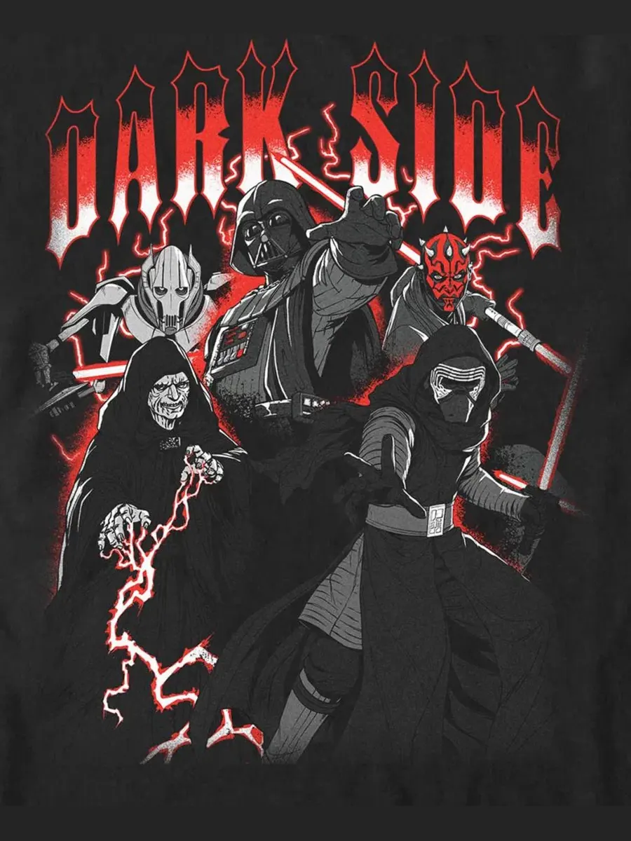 Футболка с принтом Dark Side Big Villains 2 Fifth Sun — изображение 3 из 3, черный
