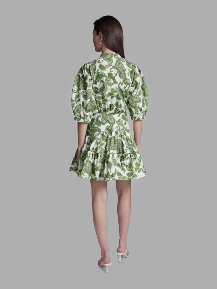 Женское платье с пышными рукавами и принтом «пейсли» BCBG — изображение 4 из 5, мульти