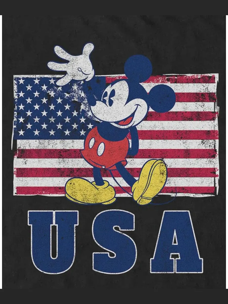 Футболка с принтом America Mickey Fifth Sun — изображение 3 из 3, черный