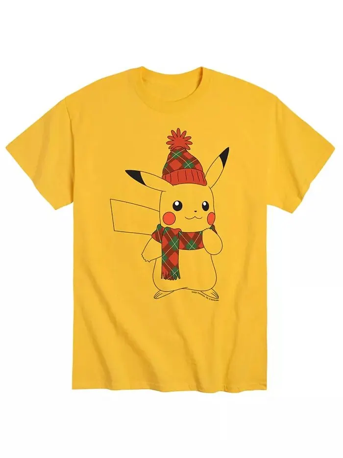 Мужская зимняя футболка Pokemon Pikachu AIRWAVES — изображение 1 из 2, желтый