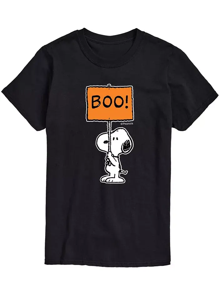 Мужская футболка Peanuts Snoopy Boo Sign AIRWAVES — изображение 1 из 2, черный