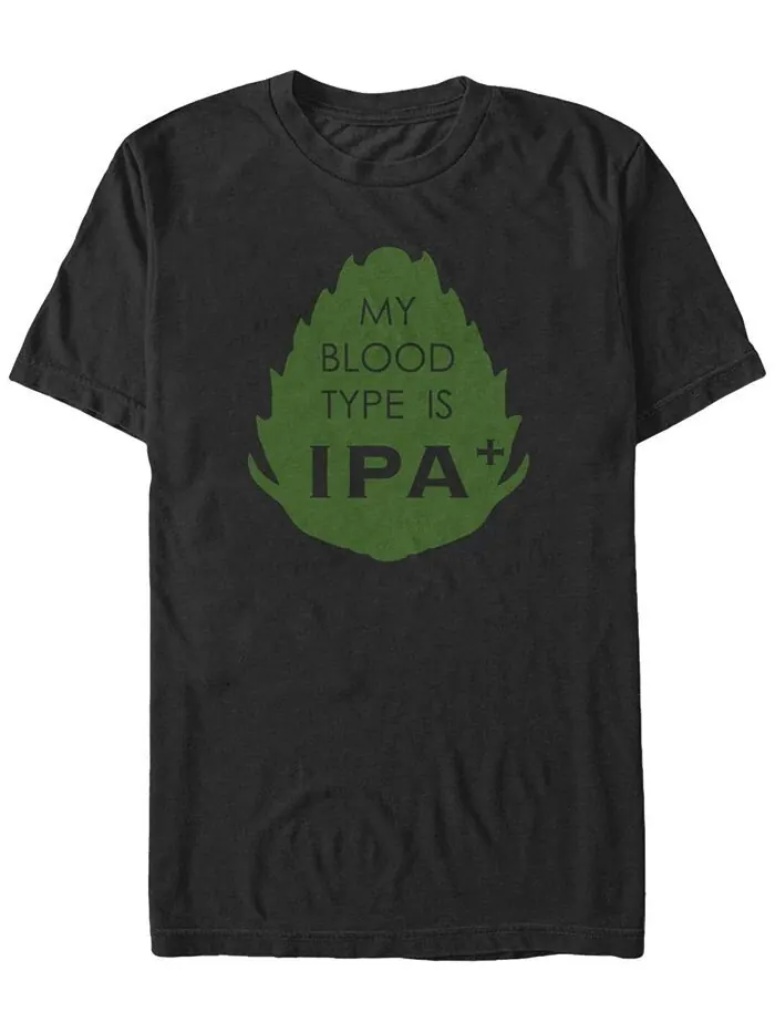 Мужская футболка с короткими рукавами и группой крови IPA Fifth Sun — изображение 1 из 1, черный