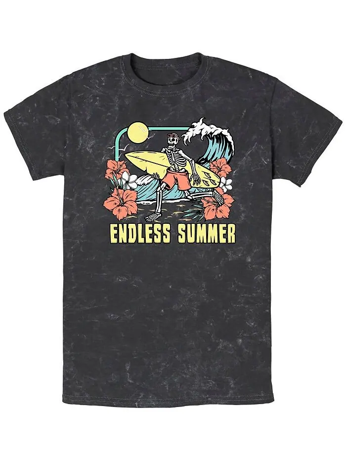 Мужская футболка с короткими рукавами Endless Summer Skelly Mineral Wash Fifth Sun — изображение 1 из 2, черный