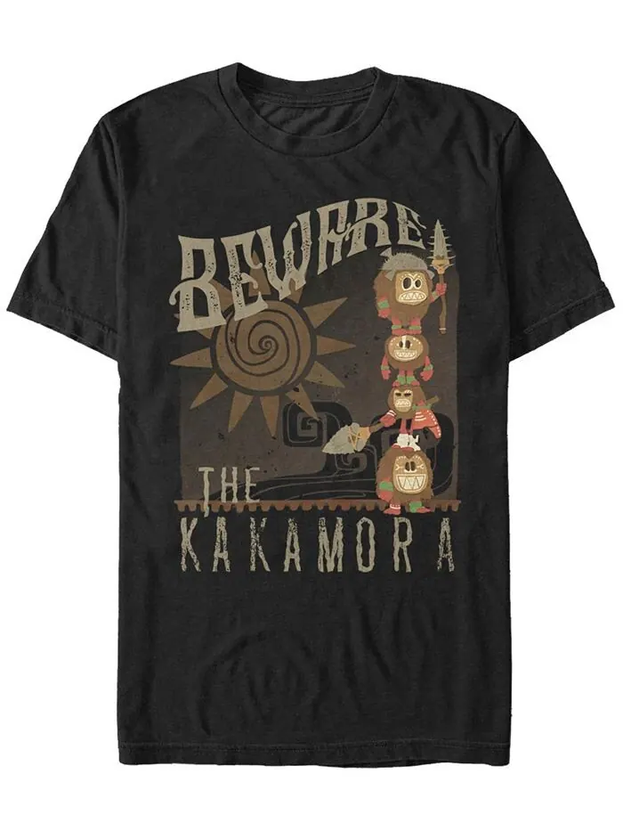 Мужская футболка Disney Moana Beware of the Kakamora с коротким рукавом Fifth Sun — изображение 1 из 1, черный