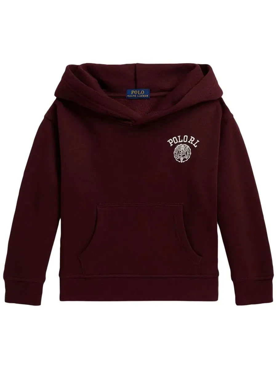 Худи оверсайз с вышивкой Polo RL, модель Big Fit Logo Polo Ralph Lauren, Rich Ruby — изображение 1 из 5