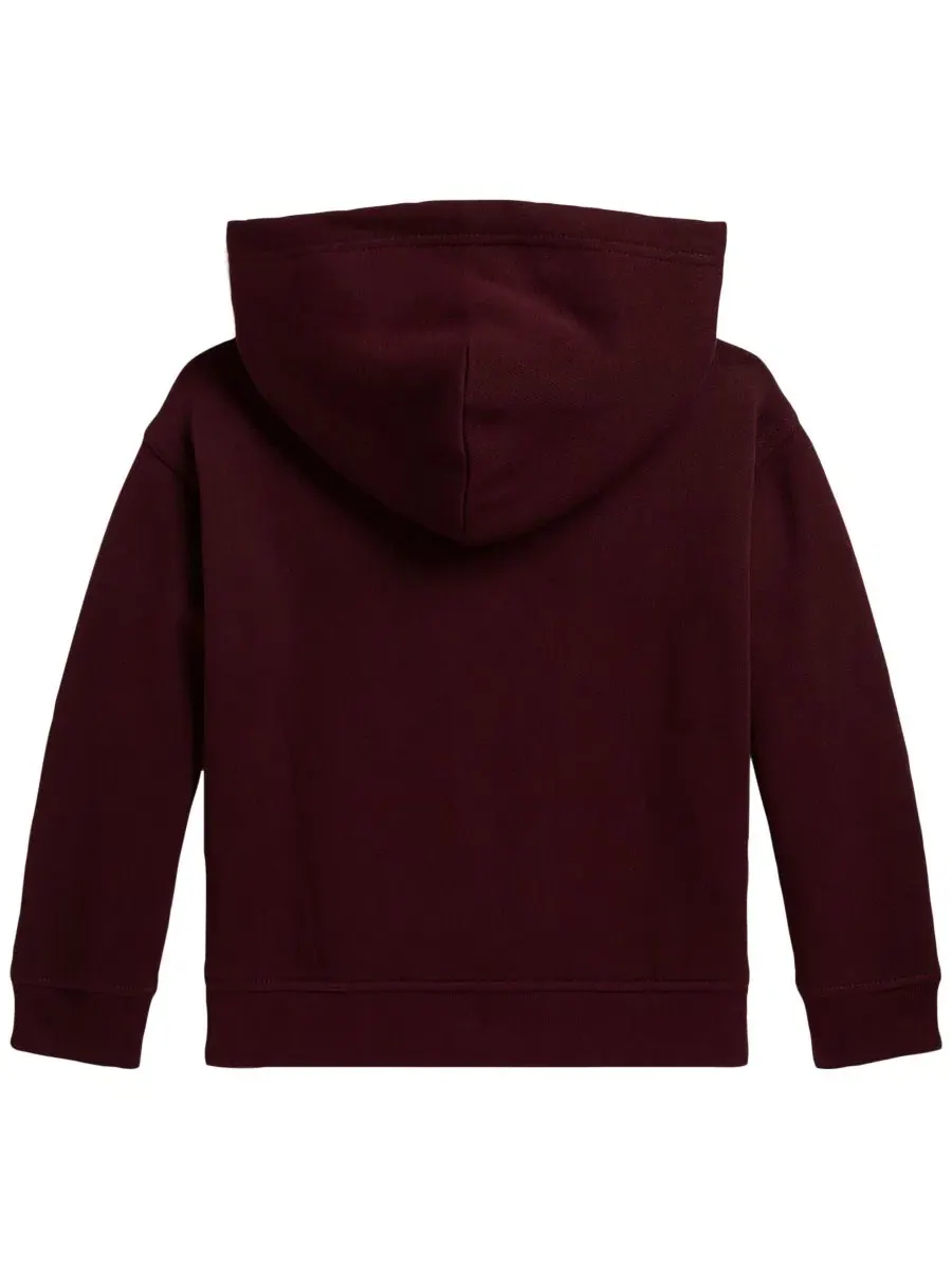 Худи оверсайз с вышивкой Polo RL, модель Big Fit Logo Polo Ralph Lauren, Rich Ruby — изображение 2 из 5