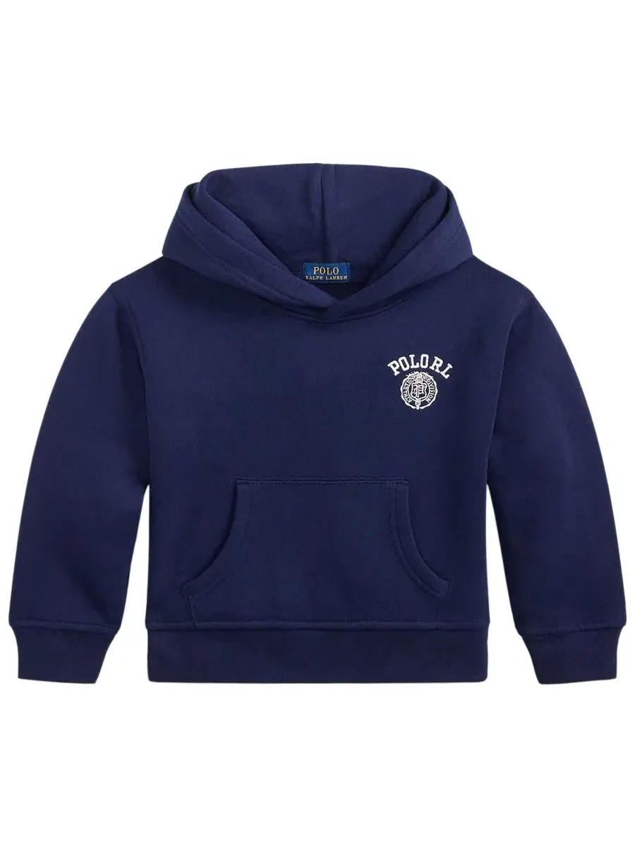 Худи с вышивкой, свободный крой Polo Ralph Lauren — изображение 1 из 3, темно-синий
