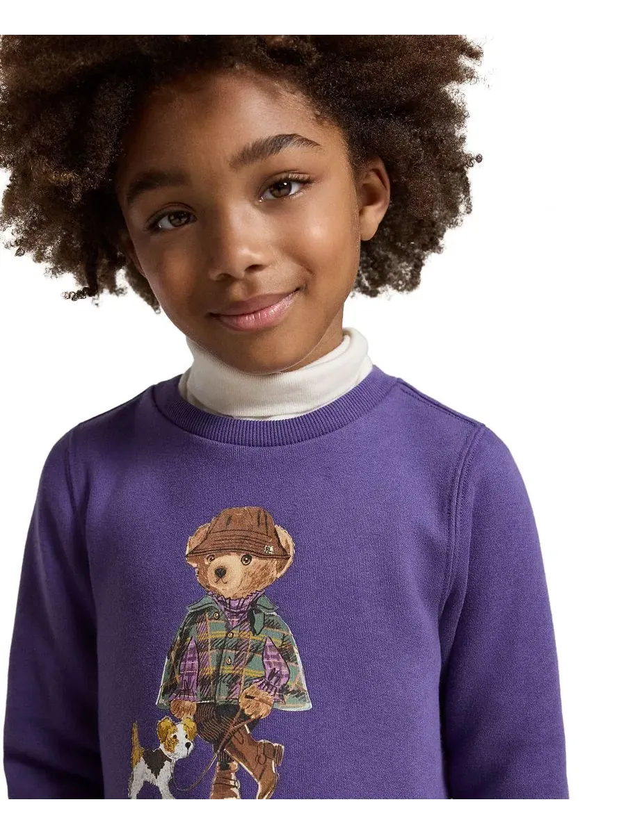 Платье с длинным рукавом Polo Bear Polo Ralph Lauren — изображение 3 из 5, фиолетовый