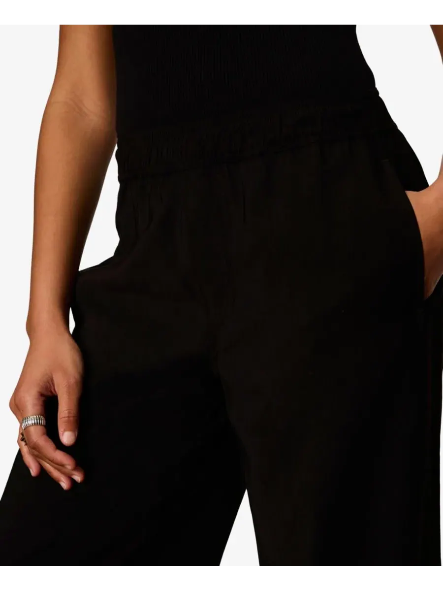 Брюки-бананы с широкой штаниной Petite Micro Wide-Leg Balloon Pants Sanctuary — изображение 5 из 6, черный