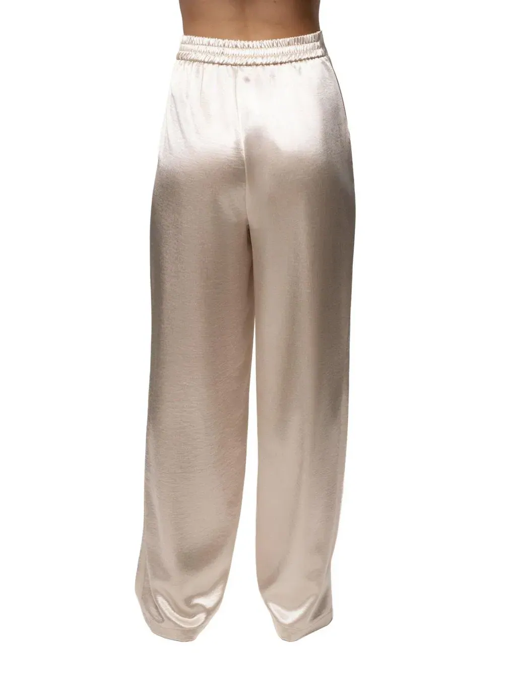Брюки Thea Satin с высокой посадкой JLUXLABEL — изображение 3 из 11, белый