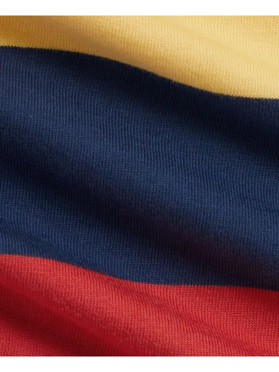 Детский комбинезон из футера с полосатым принтом Polo Ralph Lauren — изображение 3 из 3, красный мульти