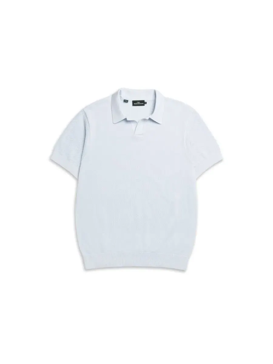 Мужское поло из хлопка Avalon Cotton Knitted Polo Rodd & Gunn — изображение 4 из 6, небесный