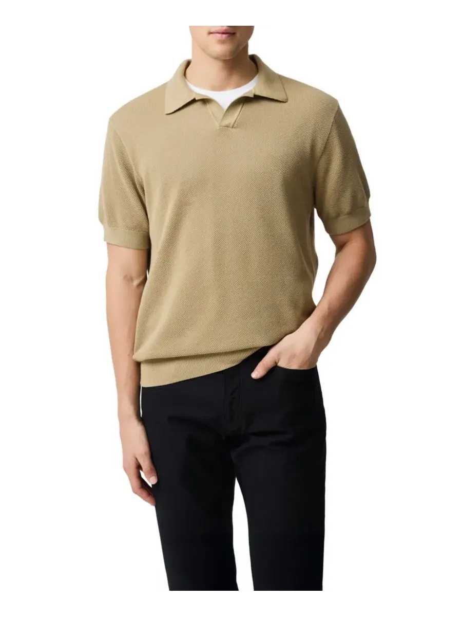 Мужское поло из хлопка Avalon Cotton Knitted Polo Shirt Rodd & Gunn — изображение 1 из 4, верблюжий
