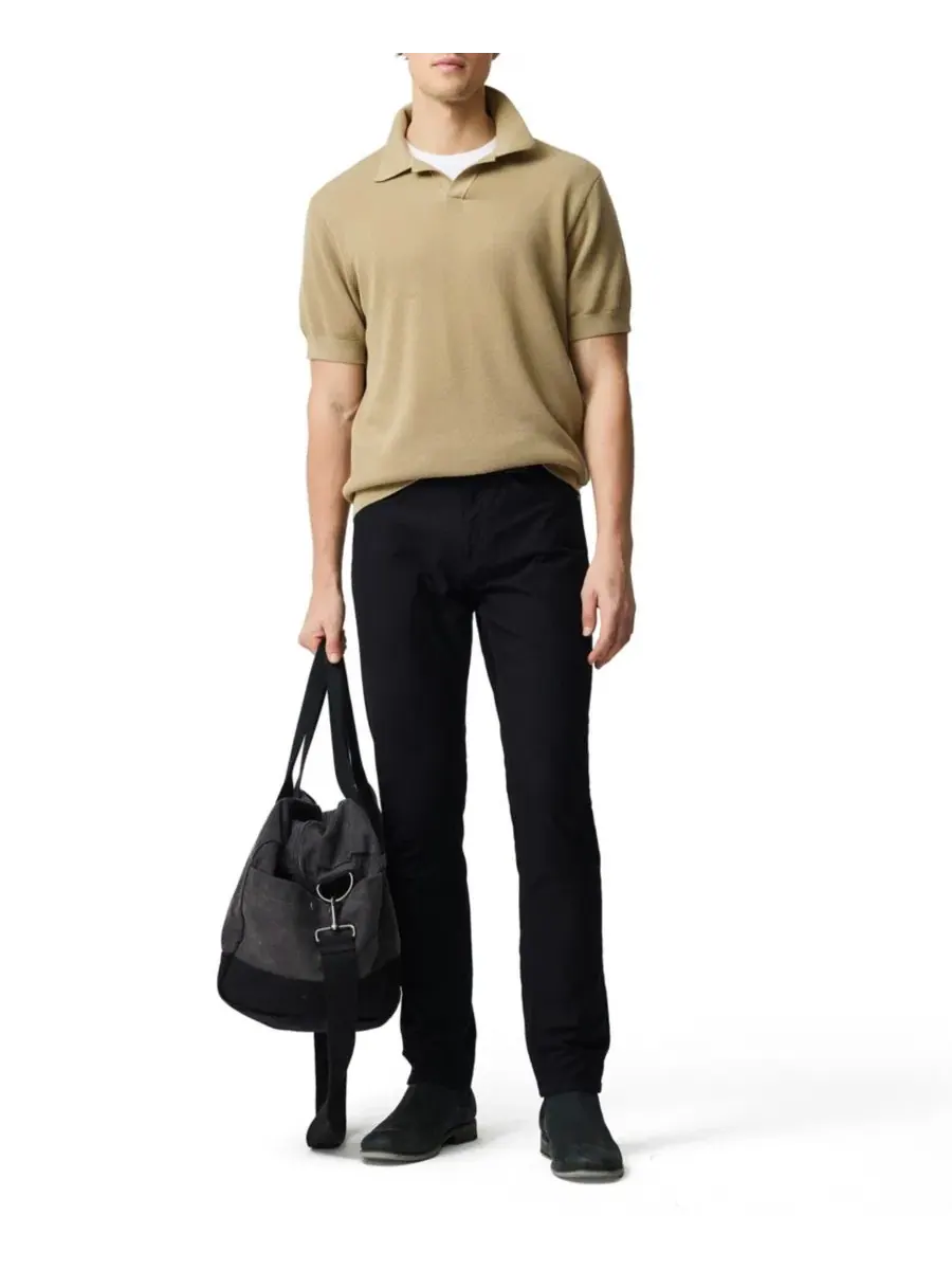 Мужское поло из хлопка Avalon Cotton Knitted Polo Shirt Rodd & Gunn — изображение 3 из 4, верблюжий