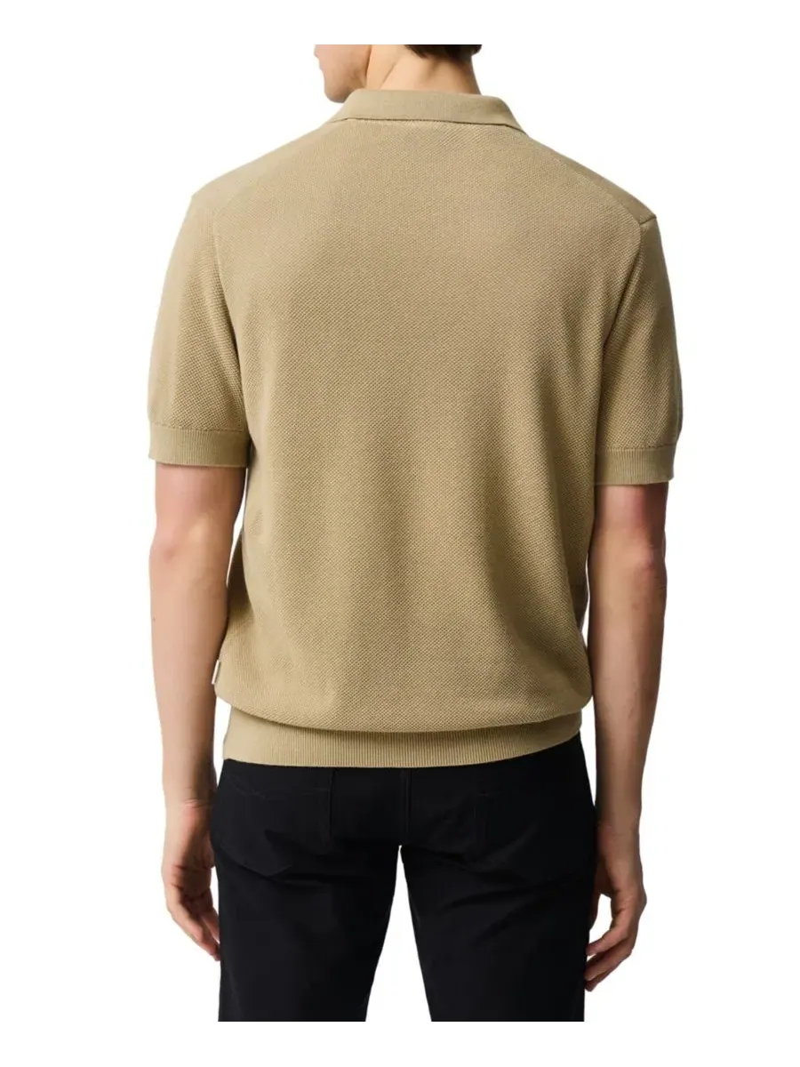 Мужское поло из хлопка Avalon Cotton Knitted Polo Shirt Rodd & Gunn — изображение 4 из 4, верблюжий