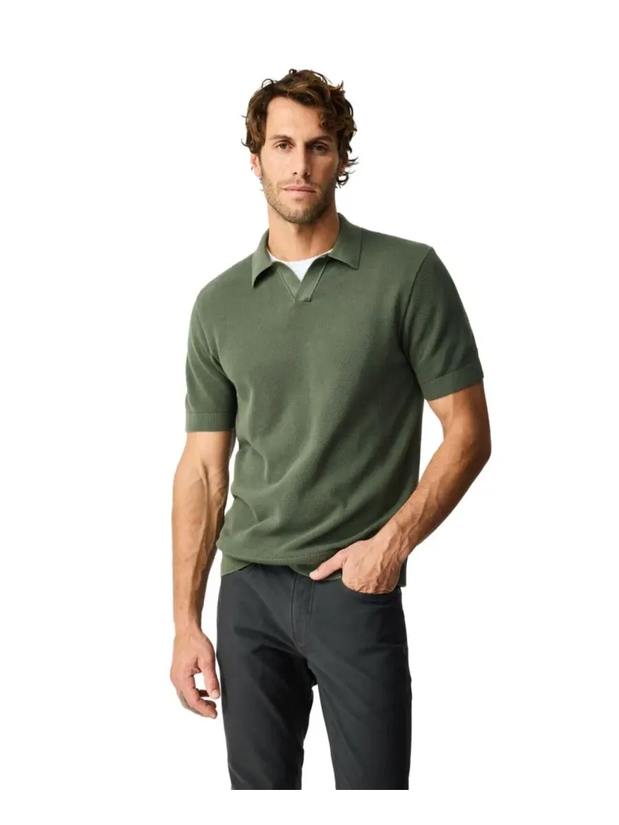 Мужское поло из хлопка Avalon Cotton Knitted Polo Rodd & Gunn — изображение 1 из 6, лесной