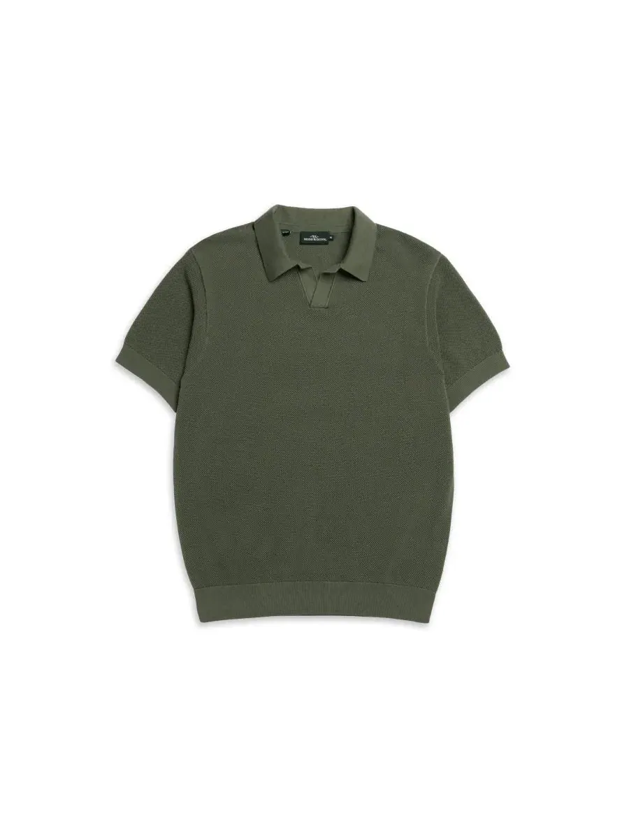 Мужское поло из хлопка Avalon Cotton Knitted Polo Rodd & Gunn — изображение 3 из 6, лесной
