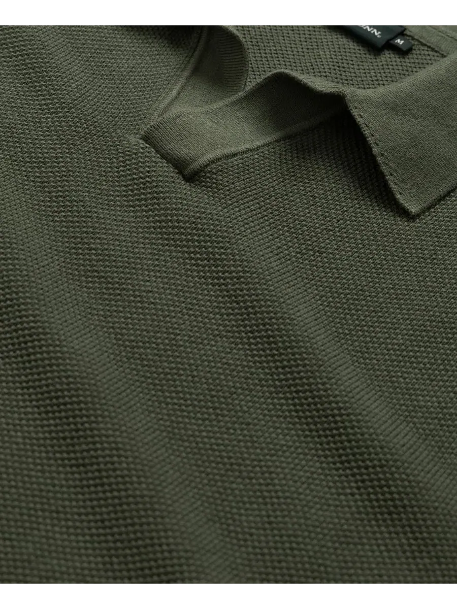 Мужское поло из хлопка Avalon Cotton Knitted Polo Rodd & Gunn — изображение 5 из 6, лесной