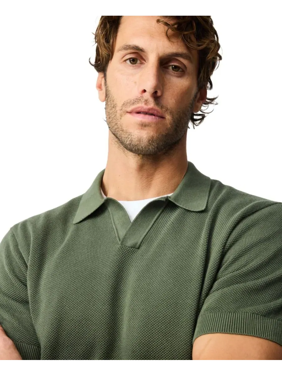 Мужское поло из хлопка Avalon Cotton Knitted Polo Rodd & Gunn — изображение 6 из 6, лесной
