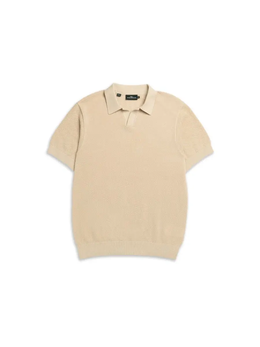 Мужское поло из хлопкового трикотажа Avalon Cotton Knitted Polo Rodd & Gunn — изображение 3 из 6, серый