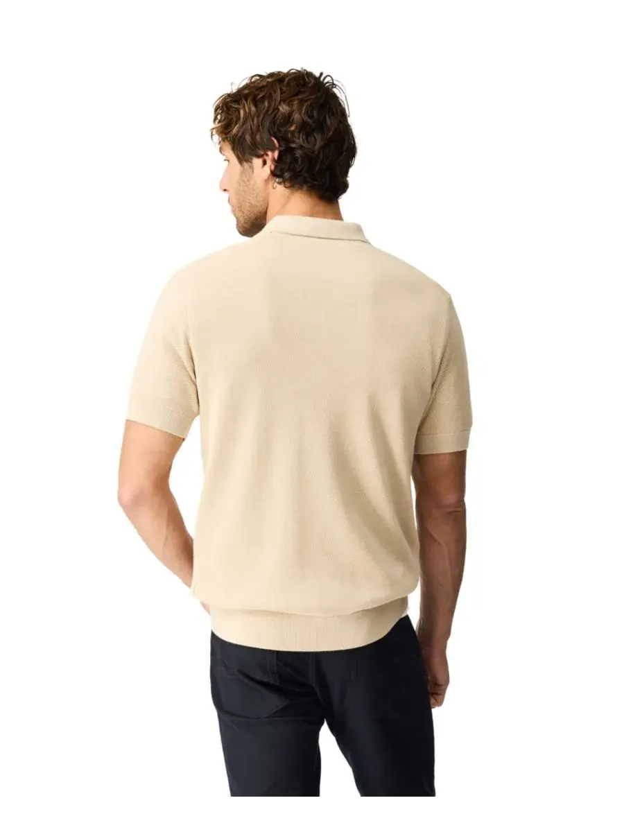 Мужское поло из хлопкового трикотажа Avalon Cotton Knitted Polo Rodd & Gunn — изображение 4 из 6, серый