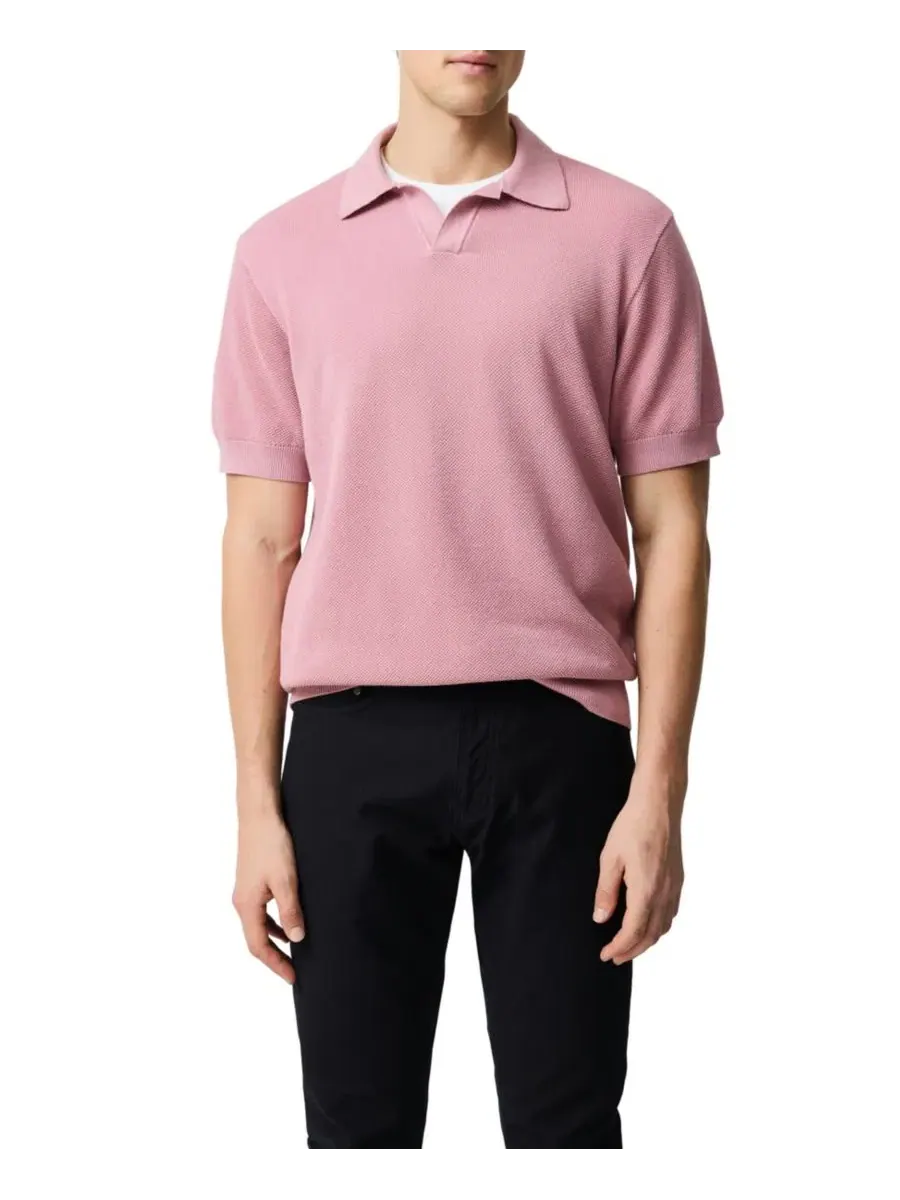 Легкий вязаный поло из хлопка Avalon Cotton Knitted Polo Rodd & Gunn — изображение 1 из 4, розовый