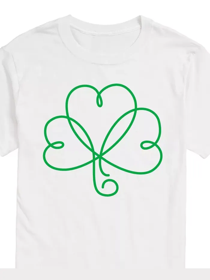 Мужская футболка с коротким рукавом St Patrick's Day Clover AIRWAVES — изображение 3 из 3, белый