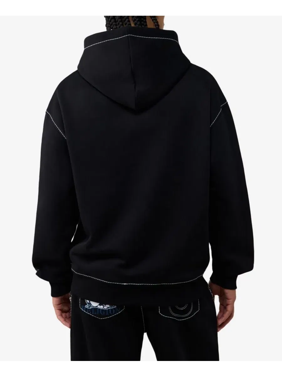 Худи с принтом Buddha Logo True Religion — изображение 3 из 3, черный