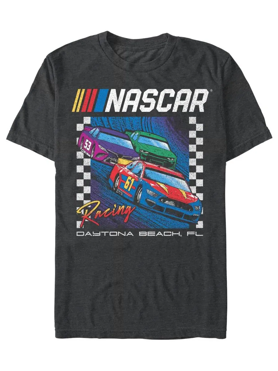 Футболка с графическим принтом NASCAR Daytona Beach Racing Fifth Sun — изображение 1 из 3, серый