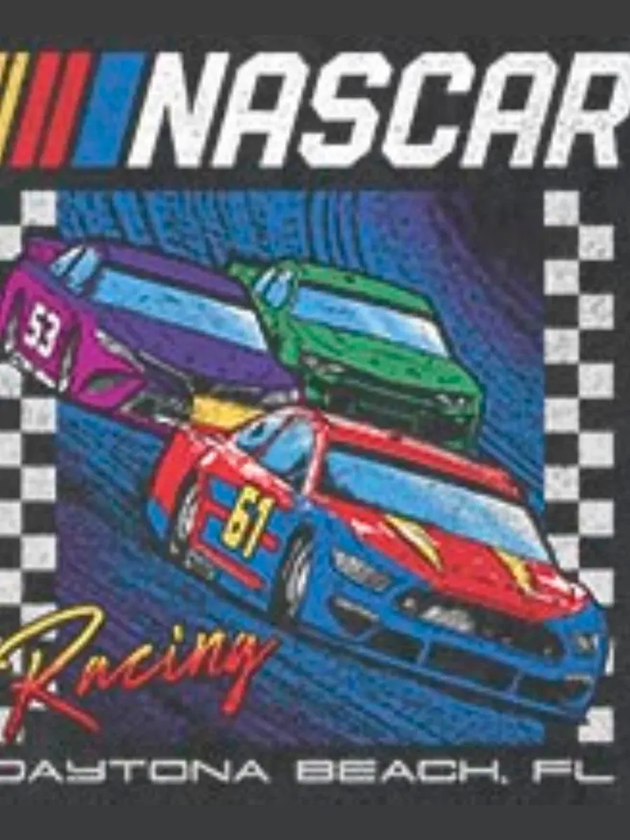 Футболка с графическим принтом NASCAR Daytona Beach Racing Fifth Sun — изображение 3 из 3, серый