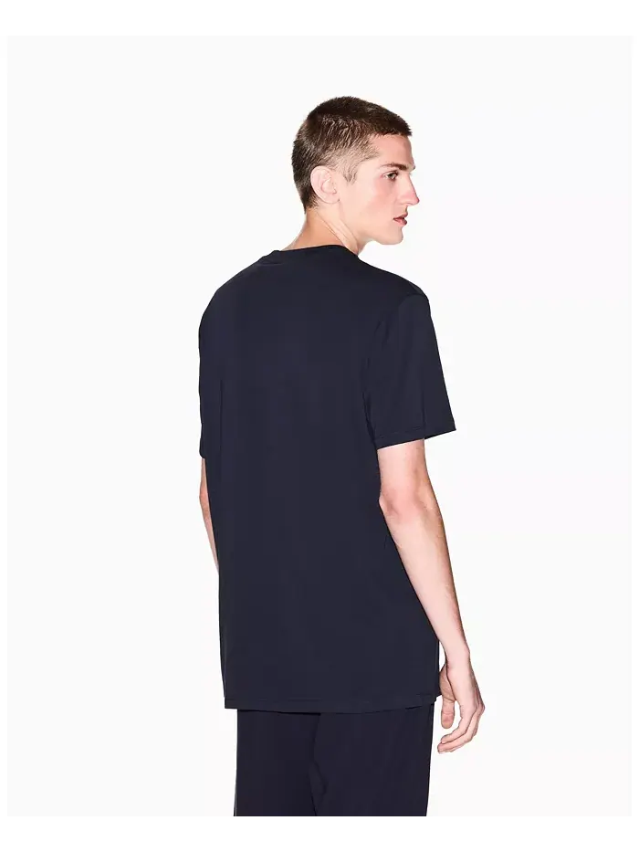 Мужская футболка с фактурной сеткой A|X Armani Exchange — изображение 3 из 5, синий