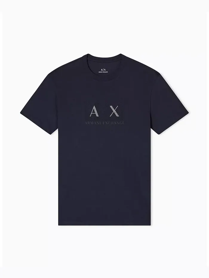 Мужская футболка с фактурной сеткой A|X Armani Exchange — изображение 5 из 5, синий
