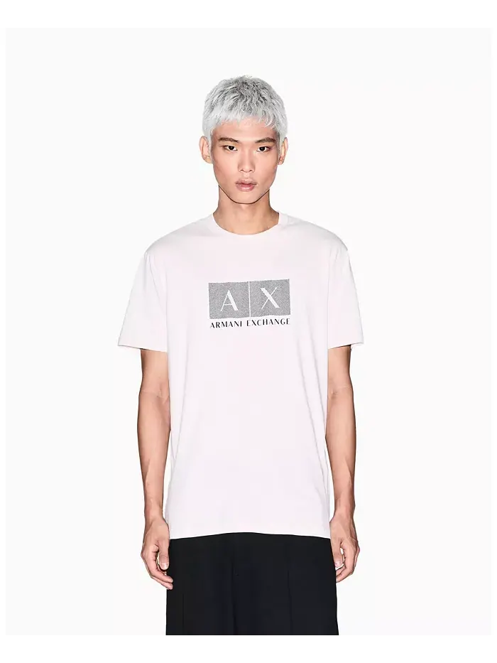 Мужская футболка с фактурной сеткой A|X Armani Exchange — изображение 1 из 5, белый