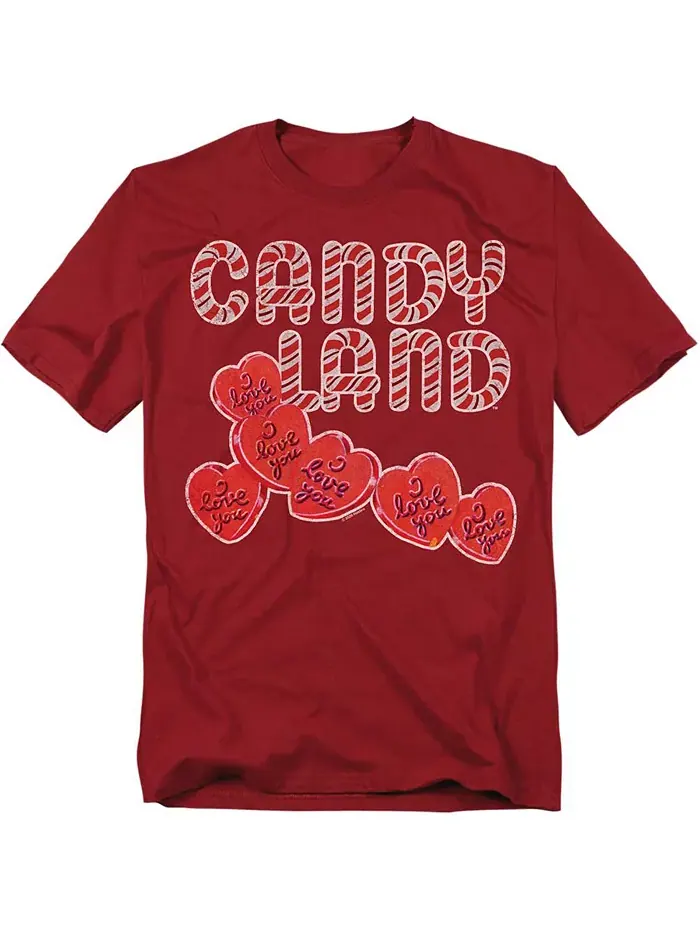 Мужская футболка Candy Land с сердечками и надписью I Love You Hasbro+ — изображение 1 из 3, красный