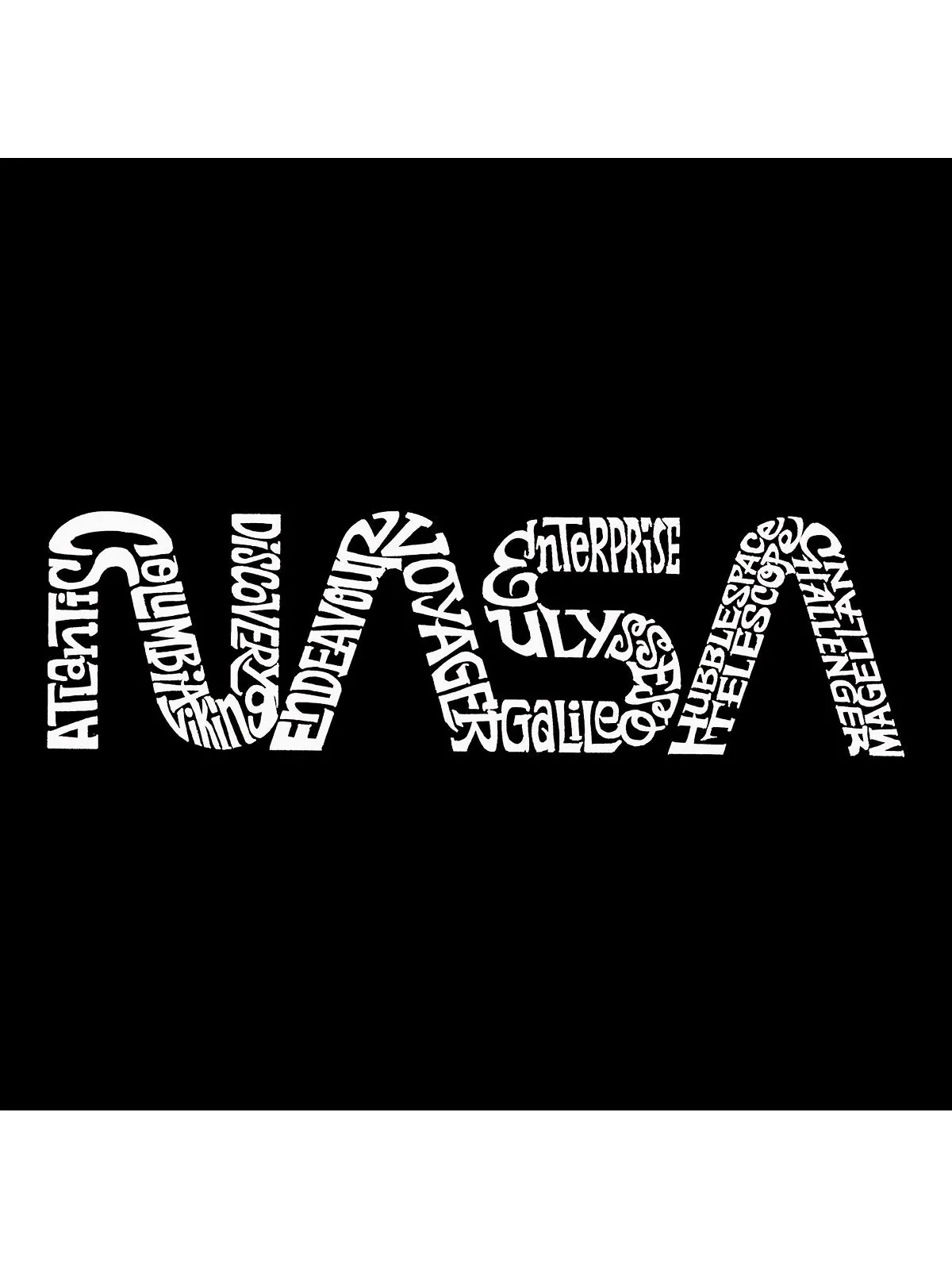 Толстовка word art worm nasa с круглым вырезом LA Pop Art — изображение 2 из 2, серый