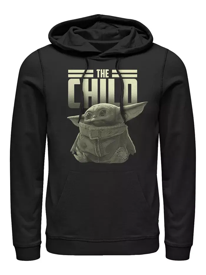 Мужская флисовая толстовка с капюшоном Star Wars Mandalorian Child Fifth Sun — изображение 1 из 1, черный