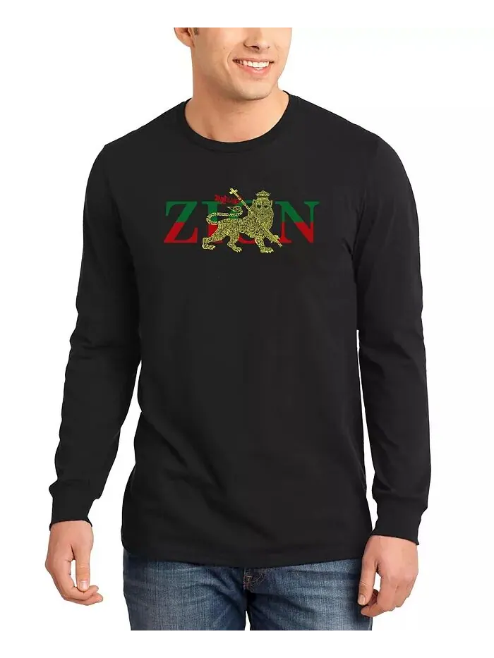 Футболка мужская Zion - One Love Word Art с длинным рукавом LA Pop Art — изображение 1 из 2, черный