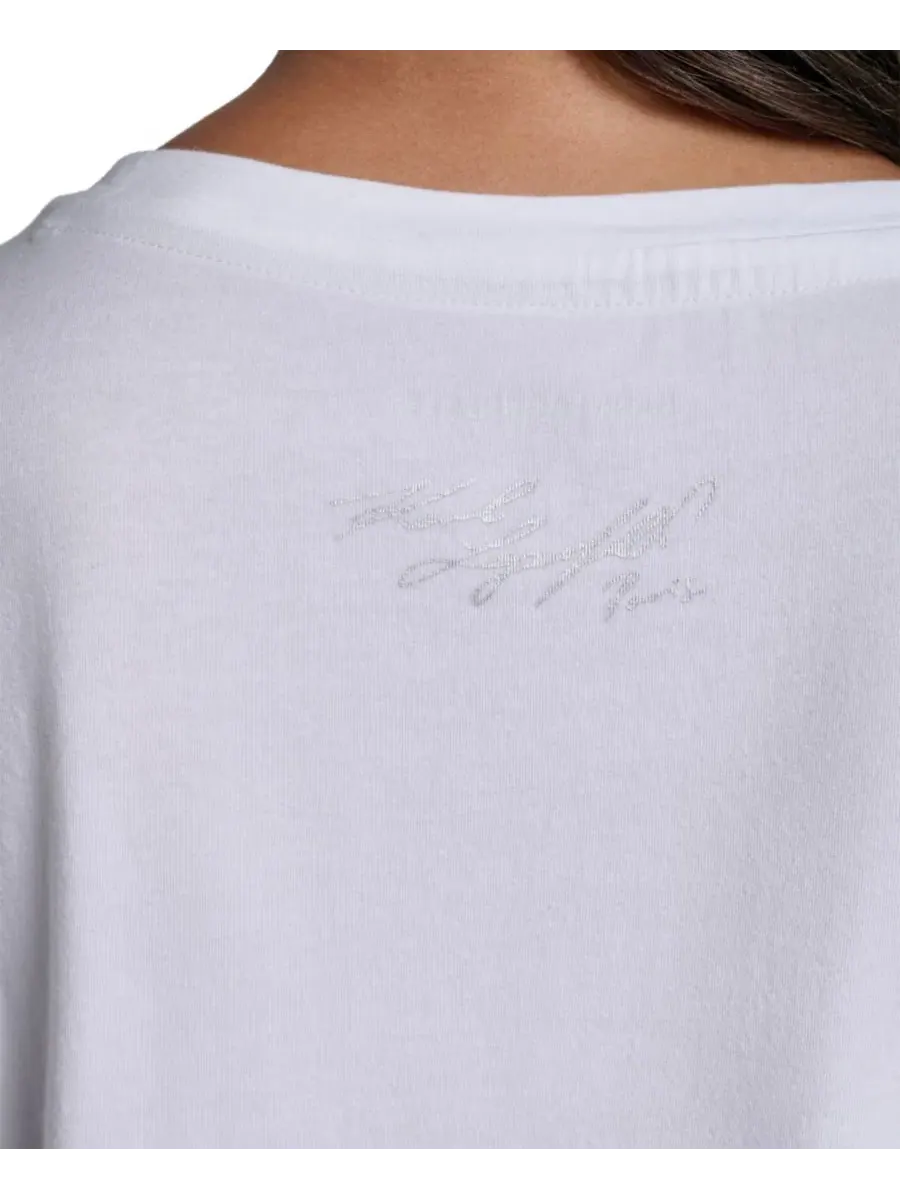 Футболка с принтом Eiffel Paris-Inspired KARL LAGERFELD PARIS — изображение 7 из 8, белый