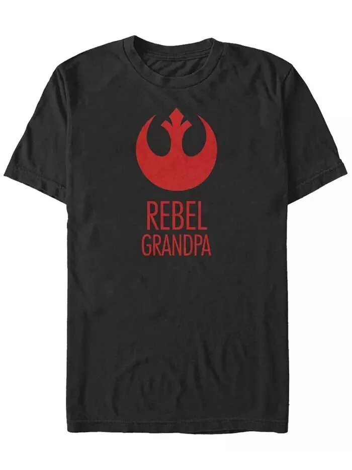Мужская футболка Rebel Grandpa с коротким рукавом и круглым вырезом Fifth Sun — изображение 1 из 1, черный
