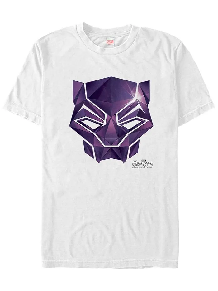 Мужская футболка с короткими рукавами Marvel Avengers Infinity War Diamond Panther Fifth Sun — изображение 1 из 1, белый