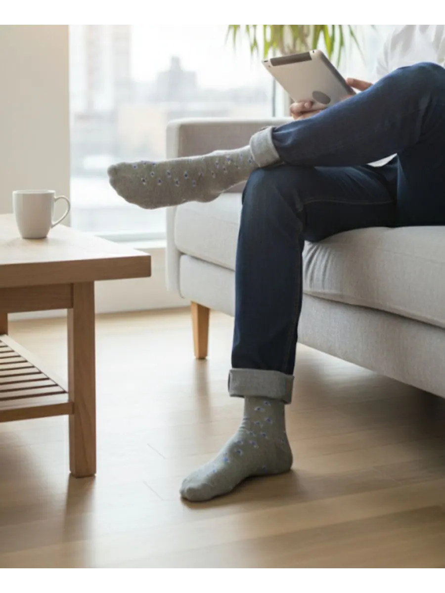 Мужские носки со звездами Love Sock Company — изображение 2 из 3, серый