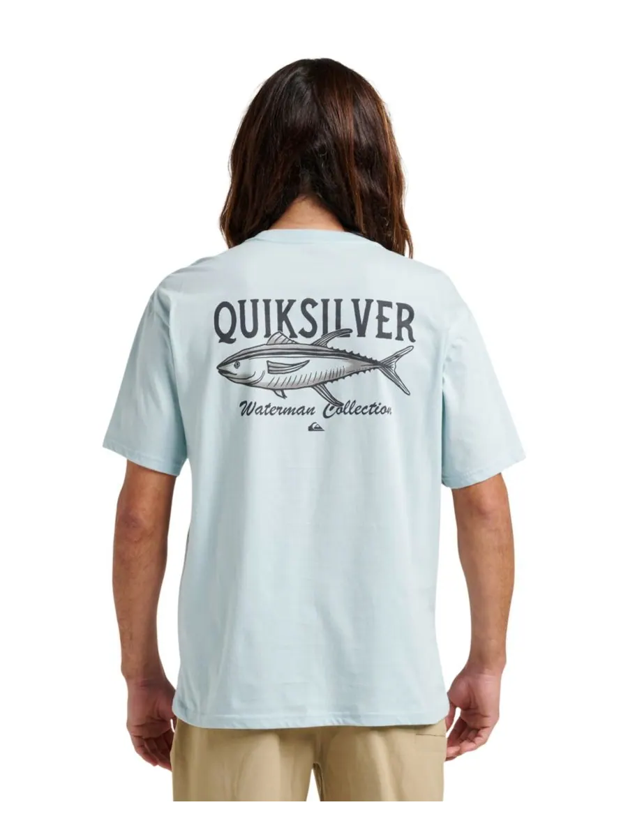 Мужская футболка Quiksilver Comfort Fit Quiksilver Waterman — изображение 1 из 4, синий