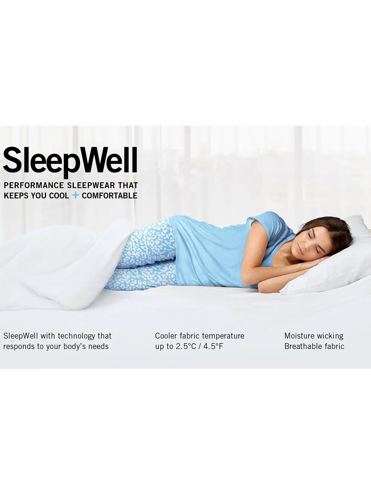 Женская футболка больших размеров Sleepwell Solid S/S с v-образным вырезом и технологией — изображение 3 из 6, розовый