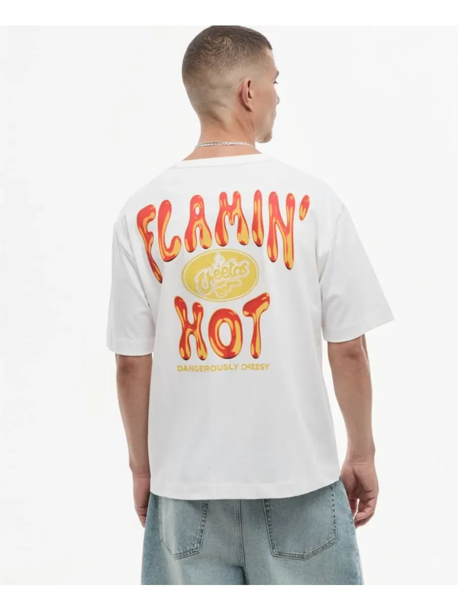 Футболка с графическим принтом Flamin' Hot Cheetohs Mode of One — изображение 4 из 6, яркий белый